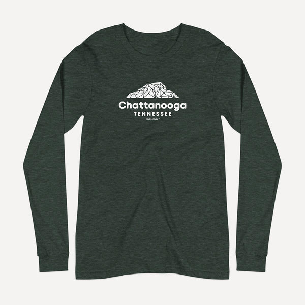Chattanooga Snapchat Long Sleeve Tee in Heather Black