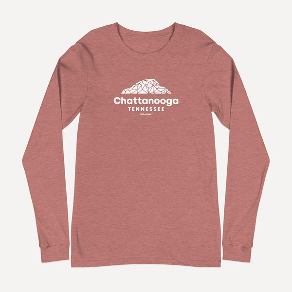 Chattanooga Snapchat Long Sleeve Tee in Heather Mauve
