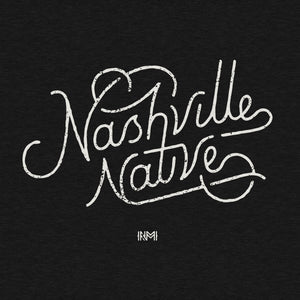 Closeup of the Nashville Native T-shirt in Heather black