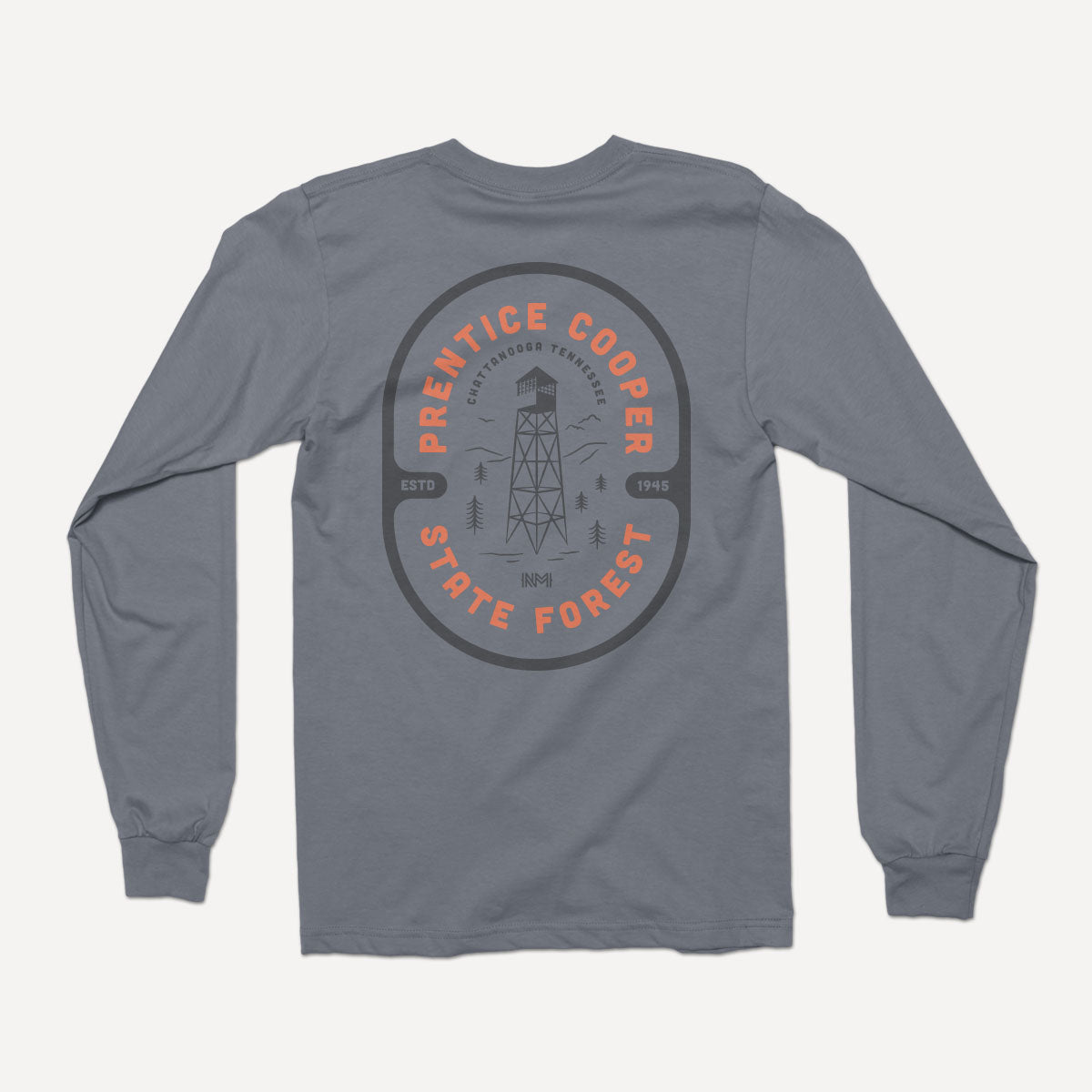 back of the Prentice Cooper State Forest long sleeve tee