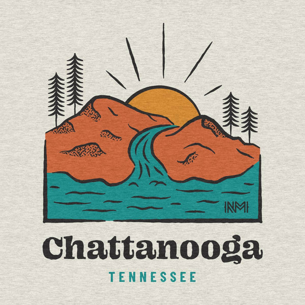 Chattanooga Tennessee t-shirt design featuring the Tennessee River