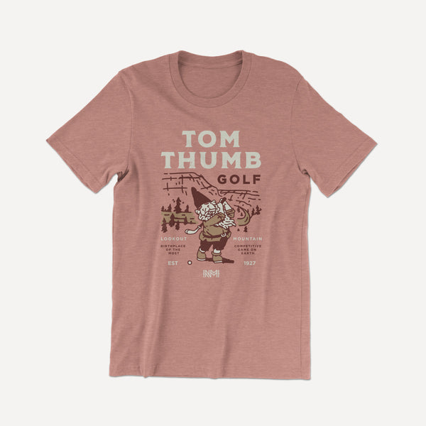  Tom Thumb Golf course atop Lookout Mountain, GA featuring a Gnome playing golf on a Mauve t-shirt
