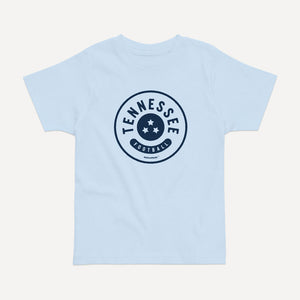 Tennessee Football design on a blue toddler tee 